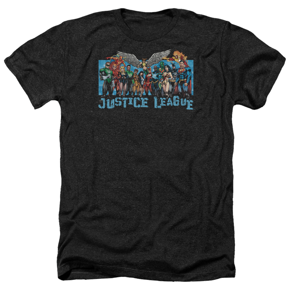Justice League League Lineup Men's Heather T-Shirt Men's Heather T-Shirt Justice League   