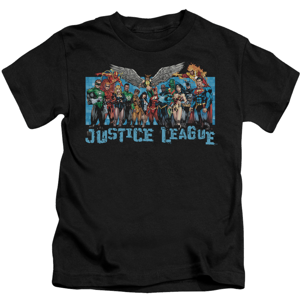 Justice League League Lineup - Kid's T-Shirt Kid's T-Shirt (Ages 4-7) Justice League   