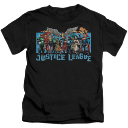 Justice League League Lineup - Kid's T-Shirt Kid's T-Shirt (Ages 4-7) Justice League   