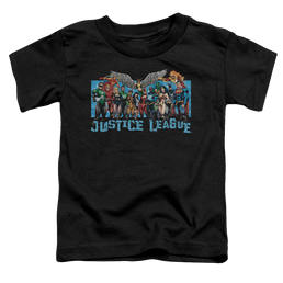 Justice League League Lineup - Toddler T-Shirt Toddler T-Shirt Justice League   