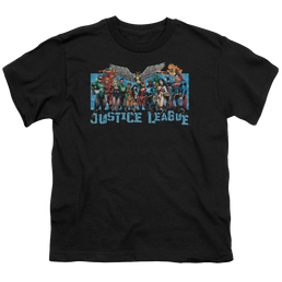 Justice League League Lineup - Youth T-Shirt Youth T-Shirt (Ages 8-12) Justice League   