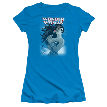 Turquoise juniors t-shirt with Wonder Woman Justice League Ww #178 Cover graphic