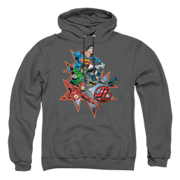 Justice League Starburst Pullover Hoodie Pullover Hoodie Justice League   