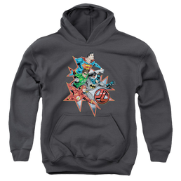 Justice League Starburst - Youth Hoodie Youth Hoodie (Ages 8-12) Justice League   