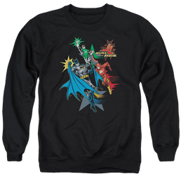 Justice League Action Stars Men's Crewneck Sweatshirt Men's Crewneck Sweatshirt Justice League   