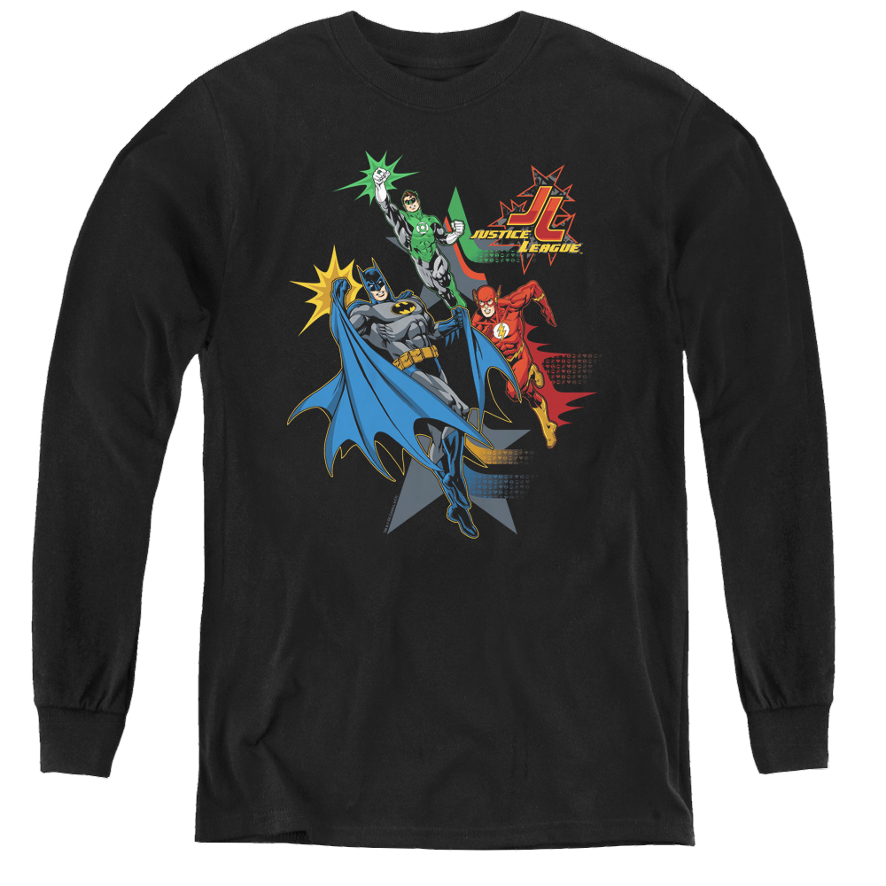 Justice League Action Stars - Youth Long Sleeve T-Shirt Youth Long Sleeve T-Shirt Justice League   