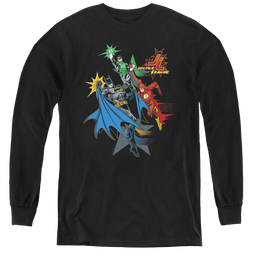 Justice League Action Stars - Youth Long Sleeve T-Shirt Youth Long Sleeve T-Shirt Justice League   