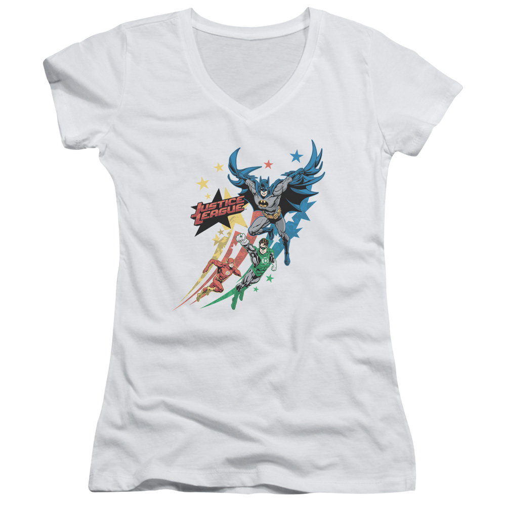 Justice League Allegiance Juniors V-Neck T-Shirt Juniors V-Neck T-Shirt Justice League   