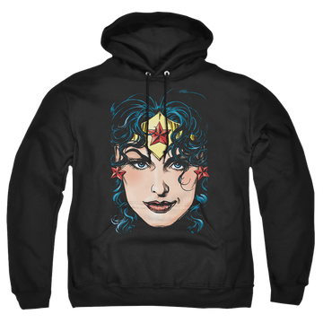 Justice League Wonder Woman Head Pullover Hoodie Pullover Hoodie Wonder Woman   