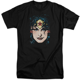 Justice League Wonder Woman Head Men's Tall Fit T-Shirt Men's Tall Fit T-Shirt Wonder Woman   