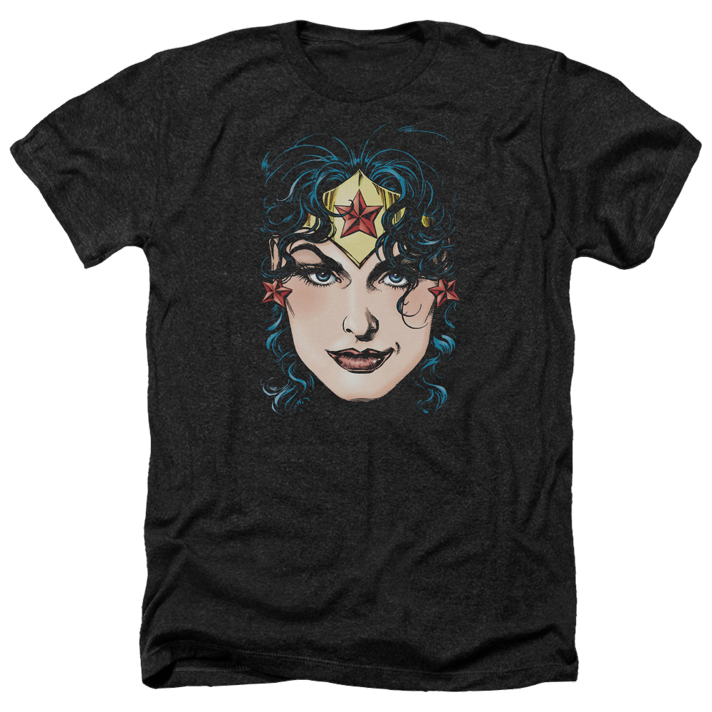 Justice League Wonder Woman Head Men's Heather T-Shirt Men's Heather T-Shirt Wonder Woman   