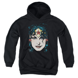 Wonder Woman Wonder Woman Head - Youth Hoodie Youth Hoodie (Ages 8-12) Wonder Woman   
