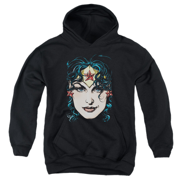 Wonder Woman Wonder Woman Head - Youth Hoodie Youth Hoodie (Ages 8-12) Wonder Woman   