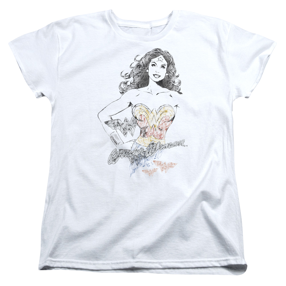 Justice League Wonder Squiggles Women's T-Shirt Women's T-Shirt Wonder Woman   