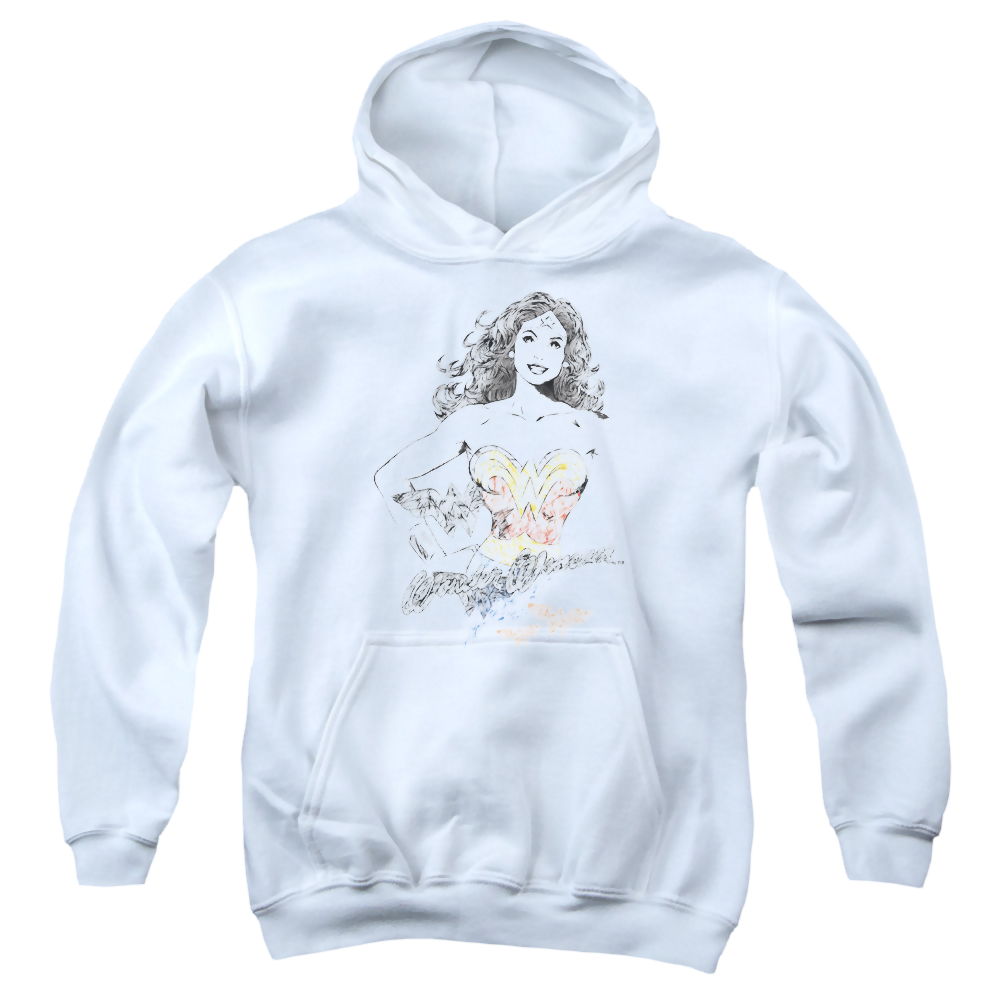 Wonder Woman Wonder Squiggles - Youth Hoodie Youth Hoodie (Ages 8-12) Wonder Woman   
