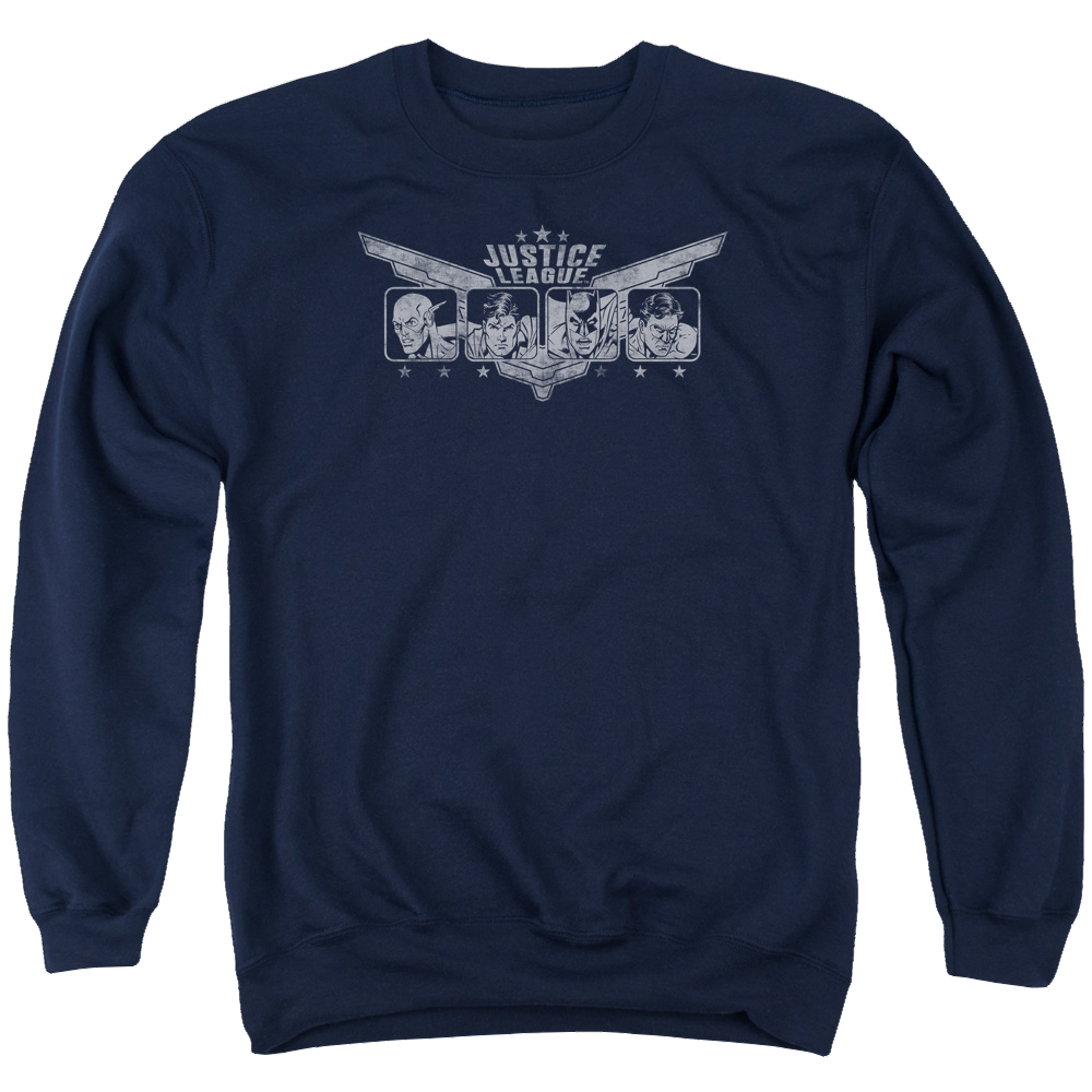 Justice League Justice Wings Men's Crewneck Sweatshirt Men's Crewneck Sweatshirt Justice League   