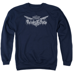 Justice League Justice Wings Men's Crewneck Sweatshirt Men's Crewneck Sweatshirt Justice League   
