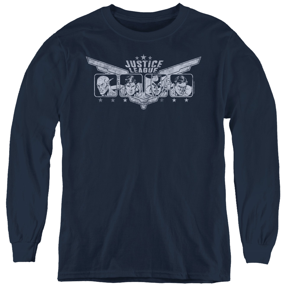 Justice League Justice Wings - Youth Long Sleeve T-Shirt Youth Long Sleeve T-Shirt Justice League   