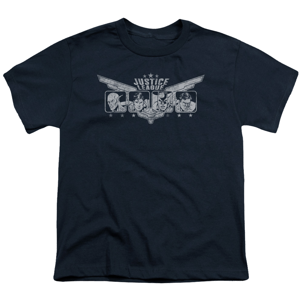 Justice League Justice Wings - Youth T-Shirt Youth T-Shirt (Ages 8-12) Justice League   