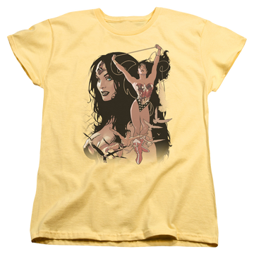 Banana women's t-shirt with Wonder Woman Justice League Ww #150 Cover graphic