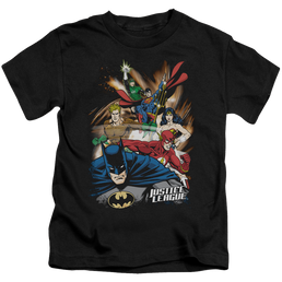 Justice League Starburst - Kid's T-Shirt Kid's T-Shirt (Ages 4-7) Justice League   