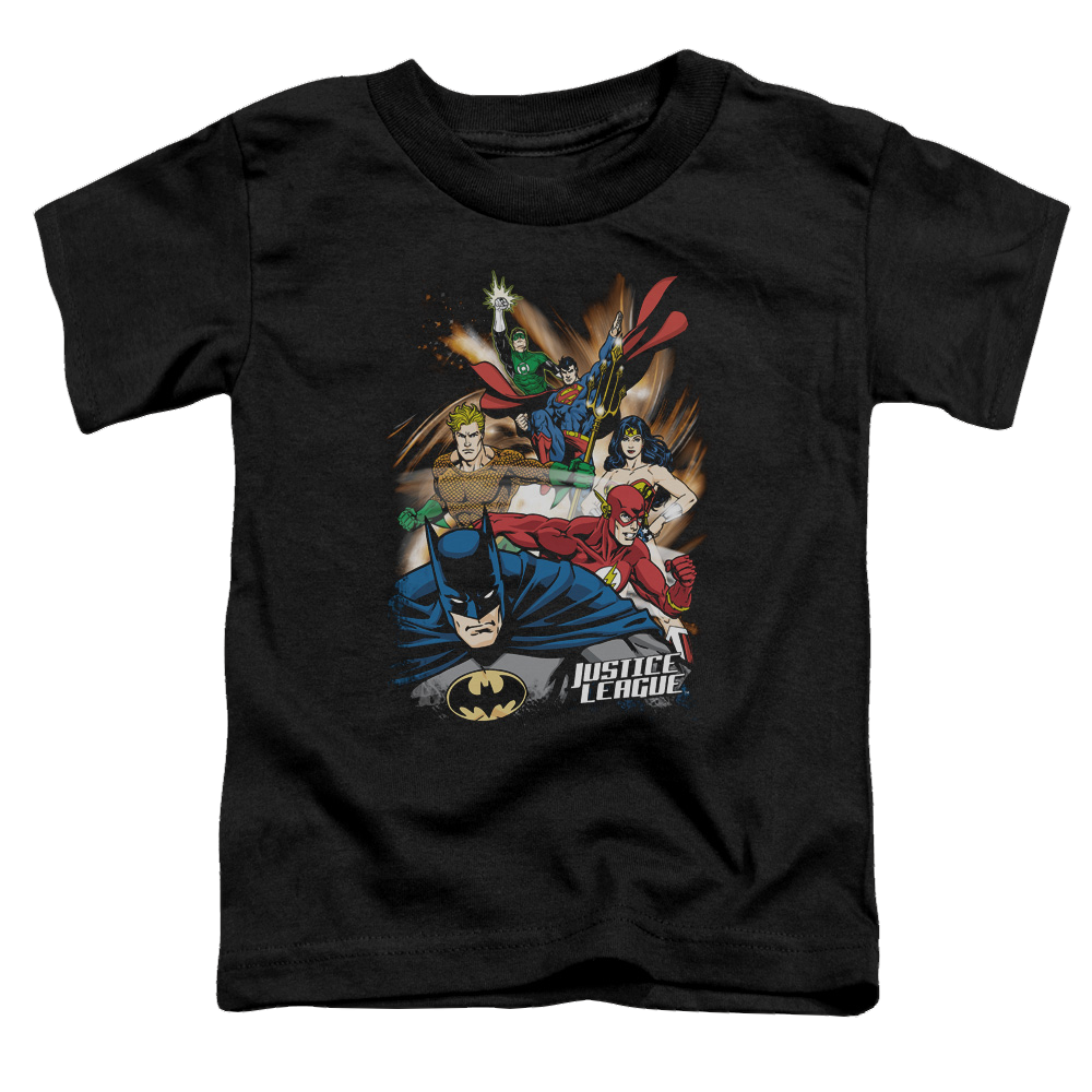 Justice League Starburst - Toddler T-Shirt Toddler T-Shirt Justice League   