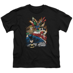 Justice League Starburst - Youth T-Shirt Youth T-Shirt (Ages 8-12) Justice League   