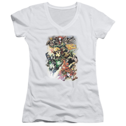 Justice League Brightest Day #0 Juniors V-Neck T-Shirt Juniors V-Neck T-Shirt Justice League   