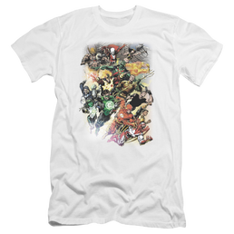 Jla Brightest Day #0 Premium Adult Slim Fit T-Shirt Men's Premium Slim Fit T-Shirt Justice League   