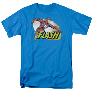 Turquoise men's regular fit t-shirt with Flash Zoom graphic