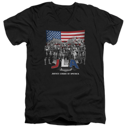 Justice League All American League Men's V-Neck T-Shirt Men's V-Neck T-Shirt Justice League   
