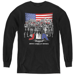 Justice League All American League - Youth Long Sleeve T-Shirt Youth Long Sleeve T-Shirt Justice League   