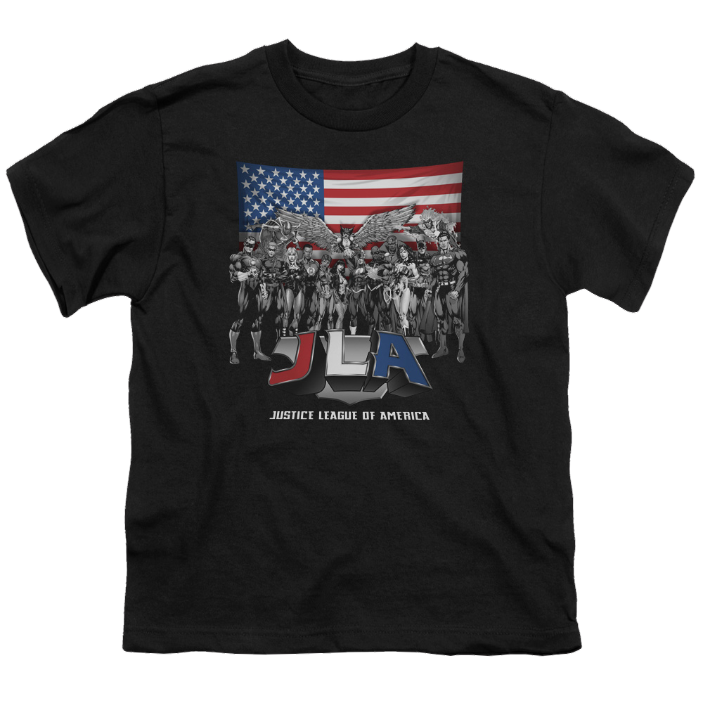 Justice League All American League - Youth T-Shirt Youth T-Shirt (Ages 8-12) Justice League   
