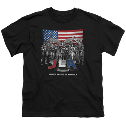 Justice League All American League - Youth T-Shirt Youth T-Shirt (Ages 8-12) Justice League   