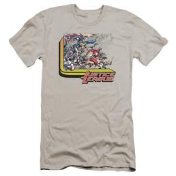Justice League Ready To Fight Men's Premium Slim Fit T-Shirt Men's Premium Slim Fit T-Shirt Justice League   