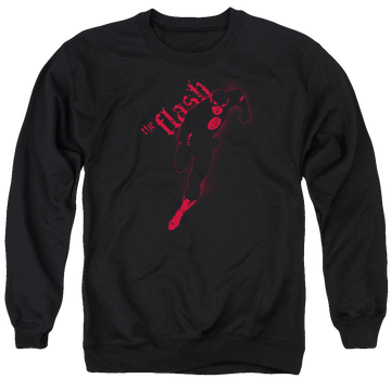 Black men's crewneck sweatshirt with Flash Darkness graphic
