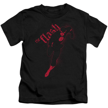 Black kid's t-shirt for ages 4 to 7 with Flash Darkness graphic