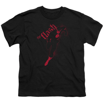 Black youth t-shirt for ages 8 to 12 with Flash Darkness graphic