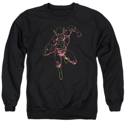 Flash, The Neon Flash - Men's Crewneck Sweatshirt Men's Crewneck Sweatshirt The Flash   