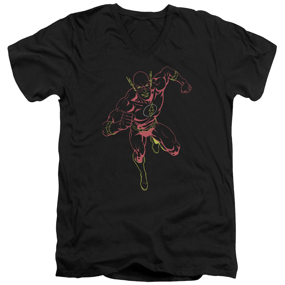 Flash, The Neon Flash - Men's V-Neck T-Shirt Men's V-Neck T-Shirt The Flash   