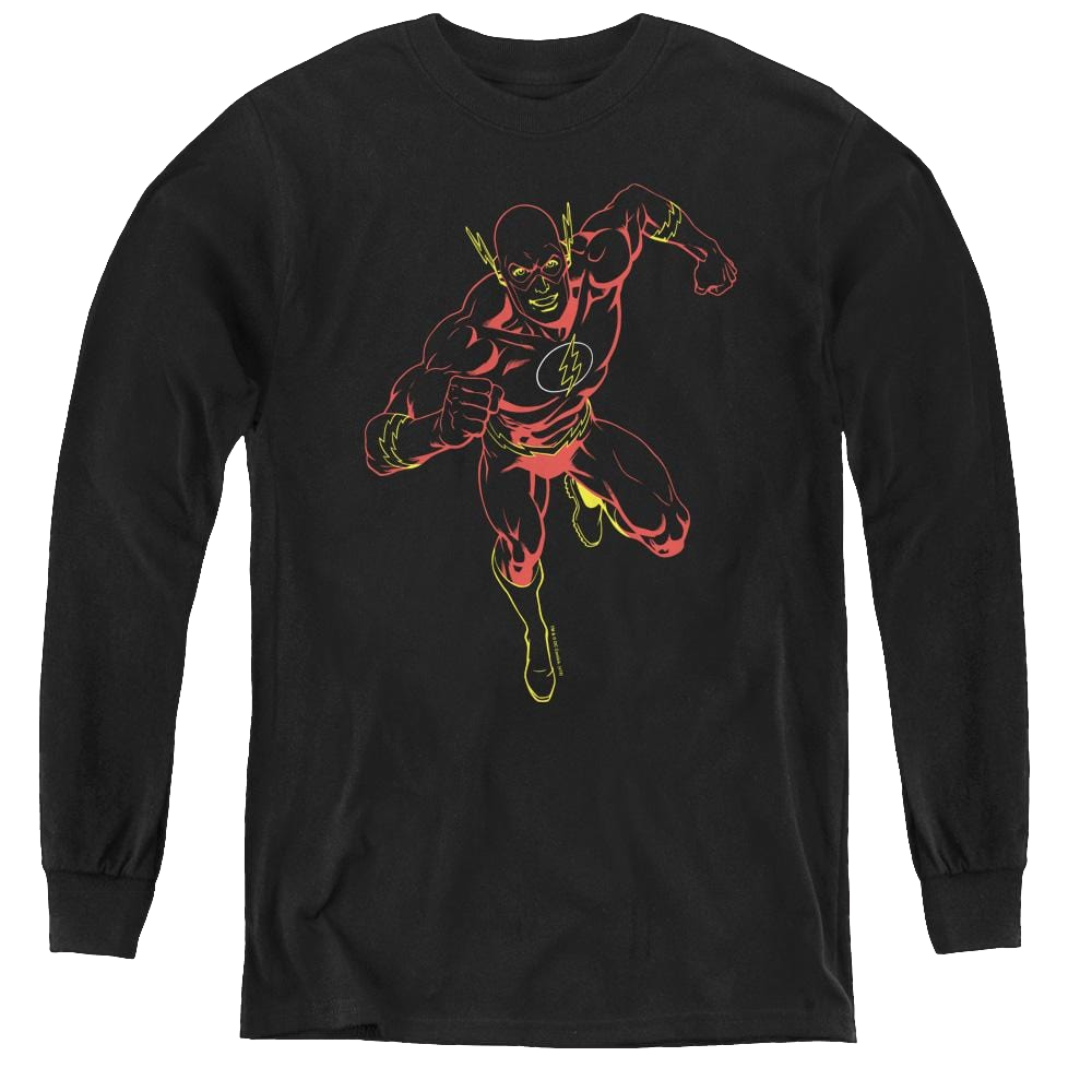 Flash, The Neon Flash - Youth Long Sleeve T-Shirt Youth Long Sleeve T-Shirt The Flash   