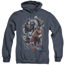 Justice League Storm Chasers - Heather Pullover Hoodie Heather Pullover Hoodie Justice League   