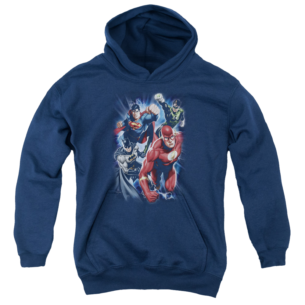Justice League Storm Chasers - Youth Hoodie Youth Hoodie (Ages 8-12) Justice League   
