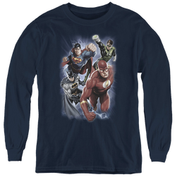 Justice League Storm Chasers - Youth Long Sleeve T-Shirt Youth Long Sleeve T-Shirt Justice League   