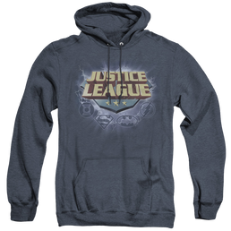Justice League Storm Logo - Heather Pullover Hoodie Heather Pullover Hoodie Justice League   