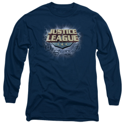 Justice League Storm Logo Men's Long Sleeve T-Shirt Men's Long Sleeve T-Shirt Justice League   