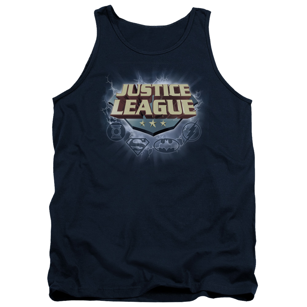 Justice League Storm Logo Men's Tank Men's Tank Justice League   