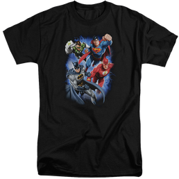 Justice League Storm Makers Men's Tall Fit T-Shirt Men's Tall Fit T-Shirt Justice League   