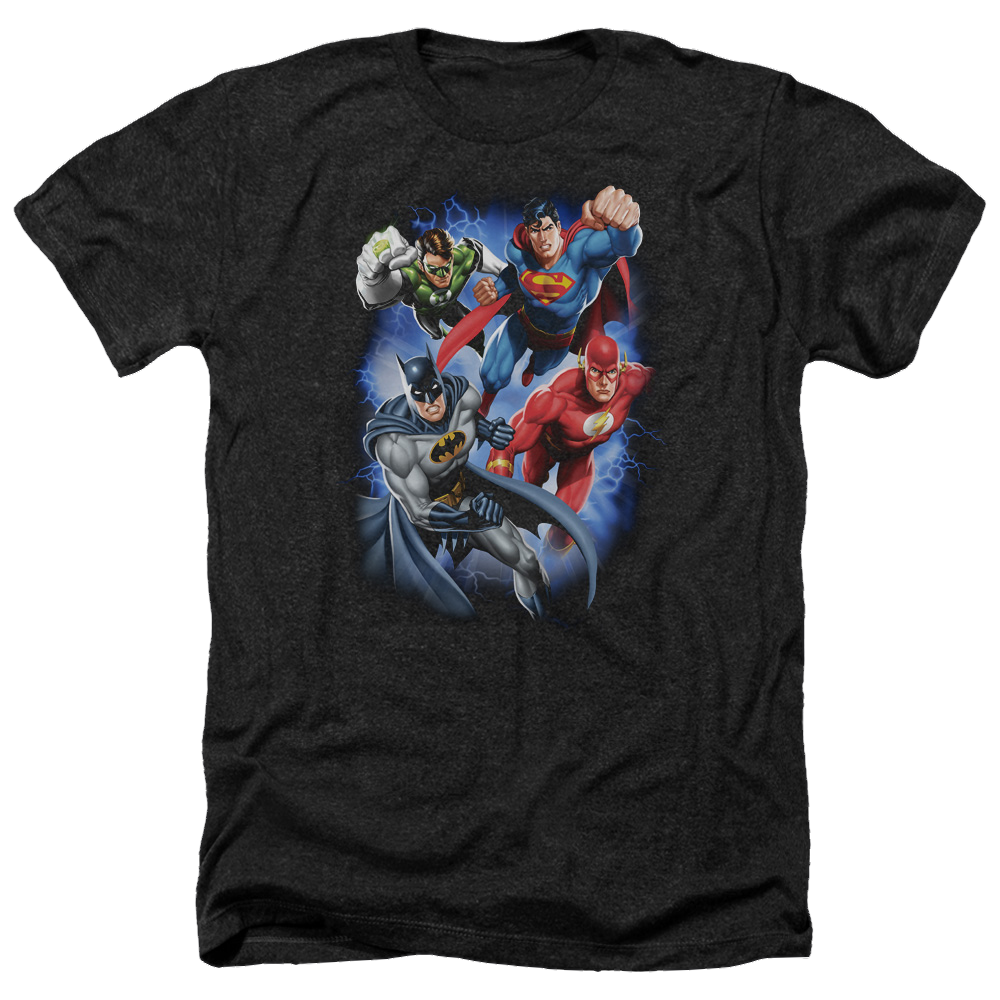 Justice League Storm Makers Men's Heather T-Shirt Men's Heather T-Shirt Justice League   
