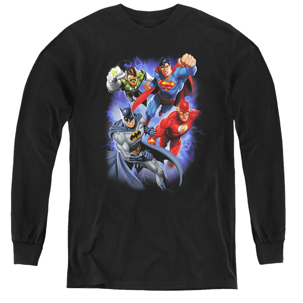 Justice League Storm Makers - Youth Long Sleeve T-Shirt Youth Long Sleeve T-Shirt Justice League   